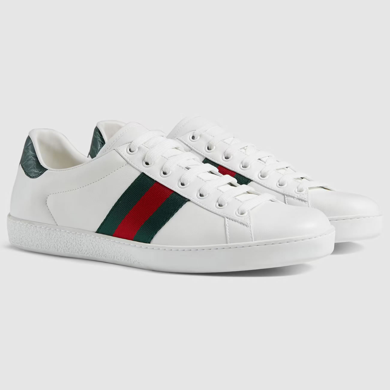 G U C C I Gg Ace Leather Sneaker For Mens Womens (2) - www.newkick.org