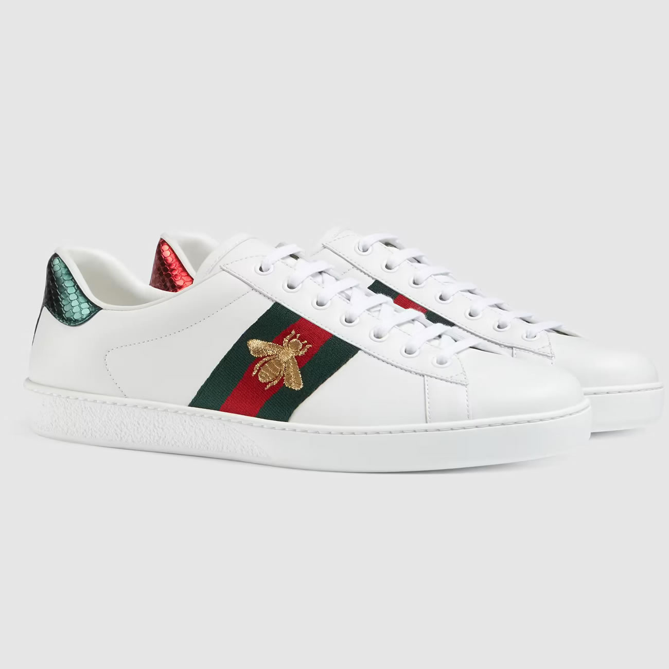 G U C C I Gg Ace Sneaker With Bee For Mens Womens (2) - www.newkick.org