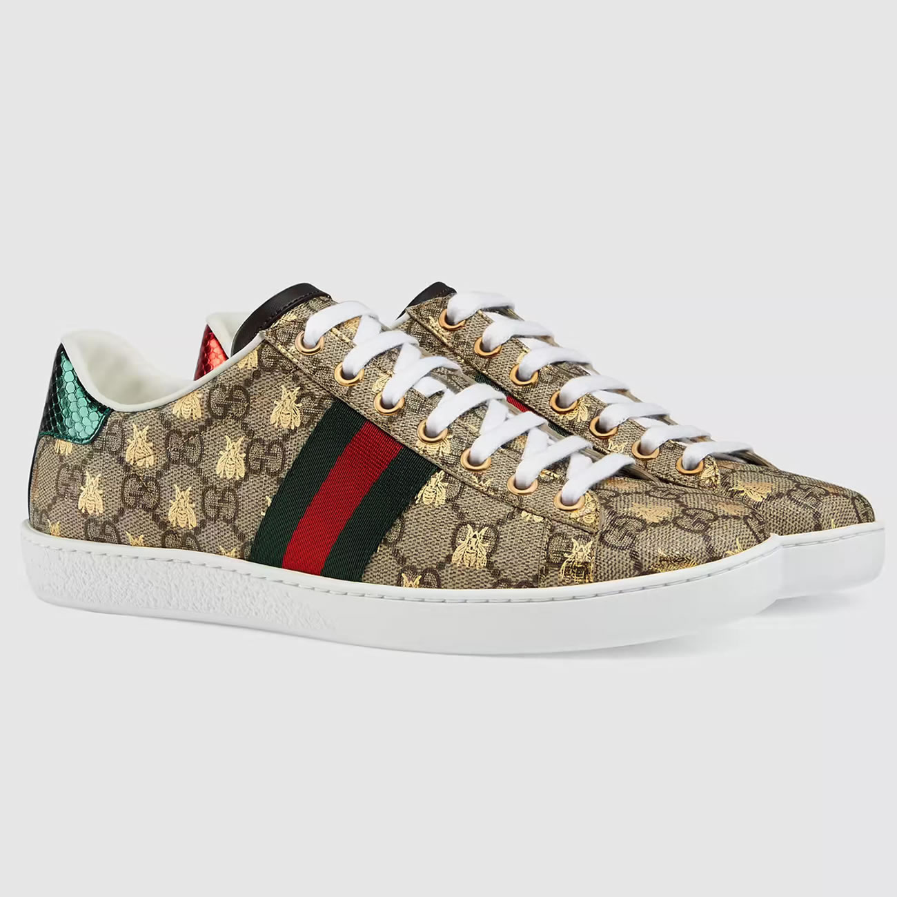 G U C C I Gg Sup Reme Ace Sneaker With Bees For Mens Womens (2) - www.newkick.org