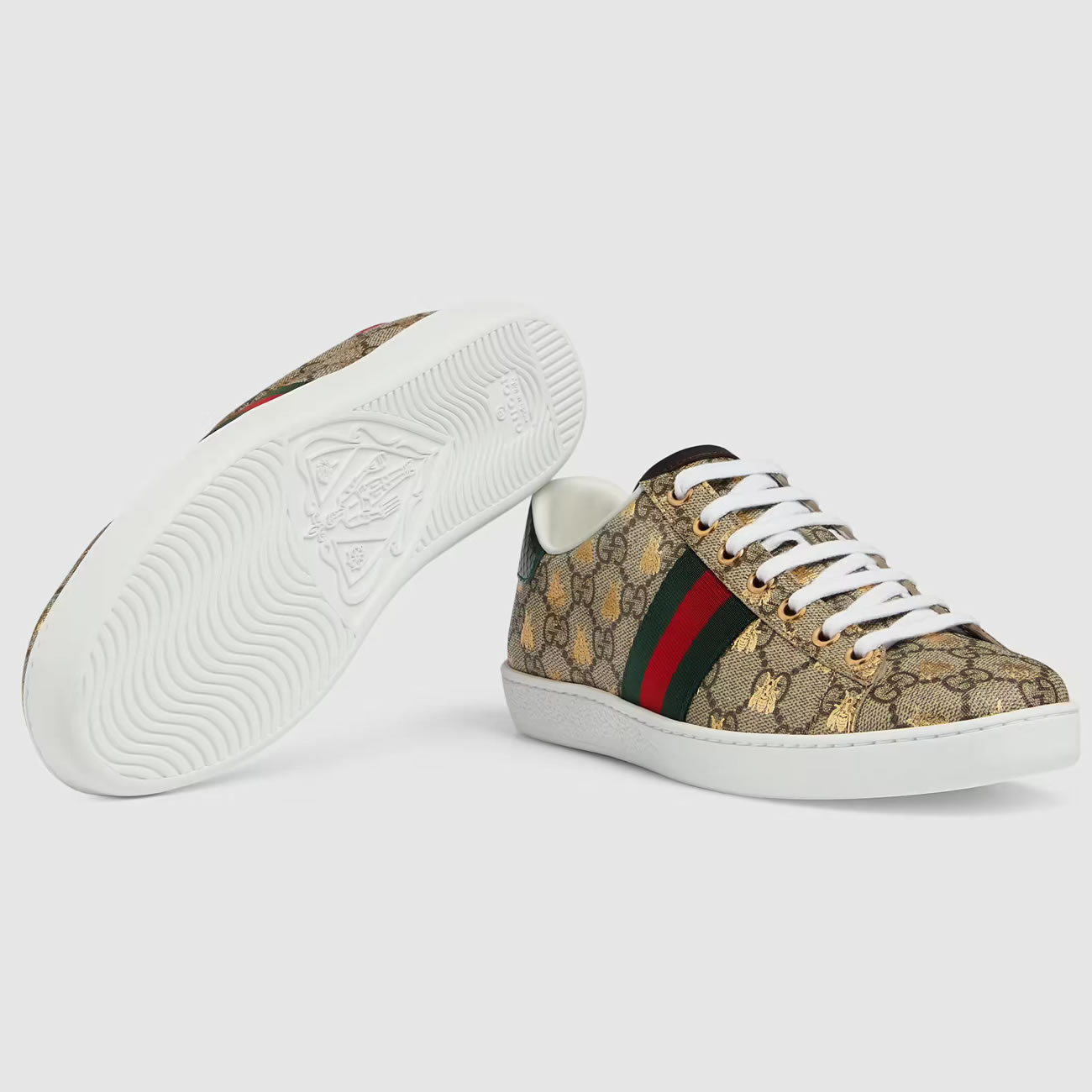 G U C C I Gg Sup Reme Ace Sneaker With Bees For Mens Womens (3) - www.newkick.org
