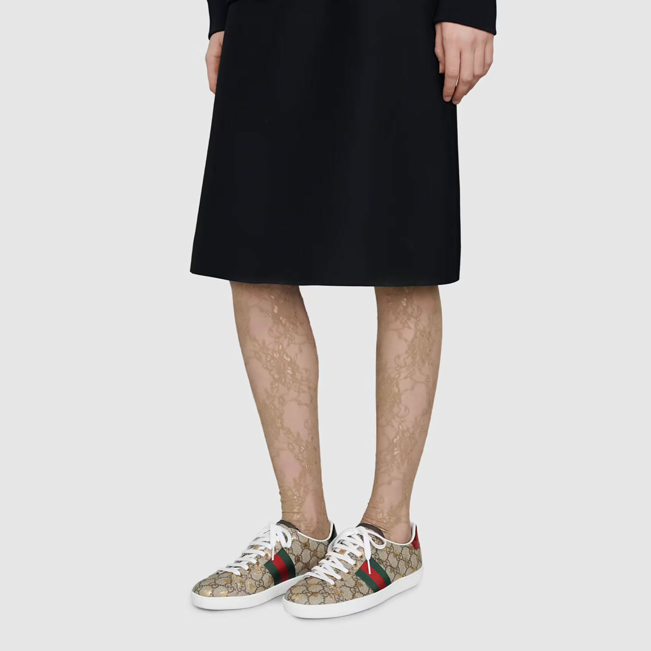 G U C C I Gg Sup Reme Ace Sneaker With Bees For Mens Womens (6) - www.newkick.org