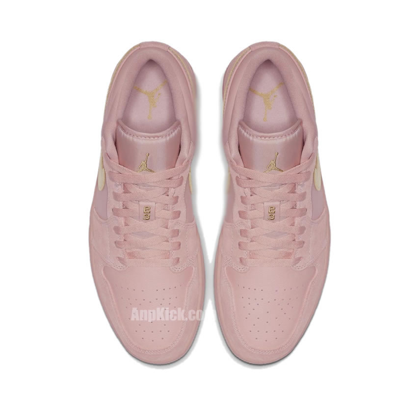 Air Jordan 1 Lows Coral And Club Gold Suede Cj9216 676 (4) - www.newkick.org