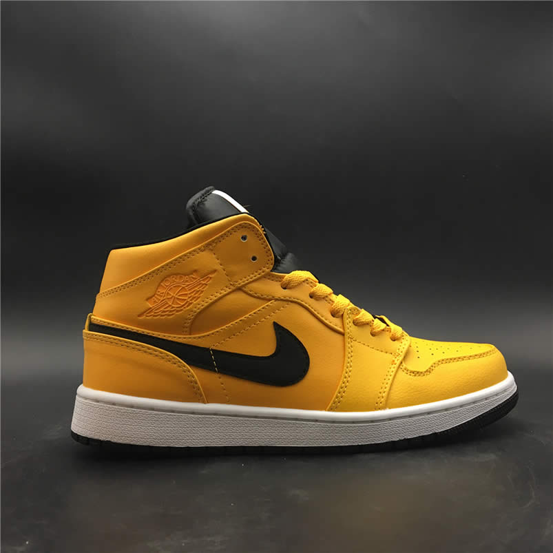 Air Jordan 1 Mid Shoes Taxi Yellow University Gold Aj1 554724 700 (11) - www.newkick.org