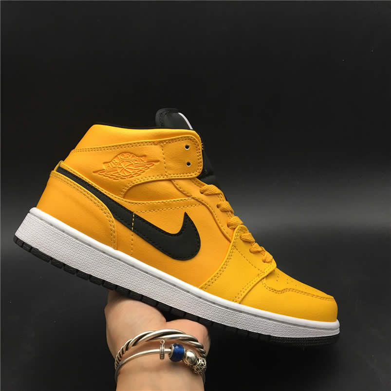Air Jordan 1 Mid Shoes Taxi Yellow University Gold Aj1 554724 700 (12) - www.newkick.org