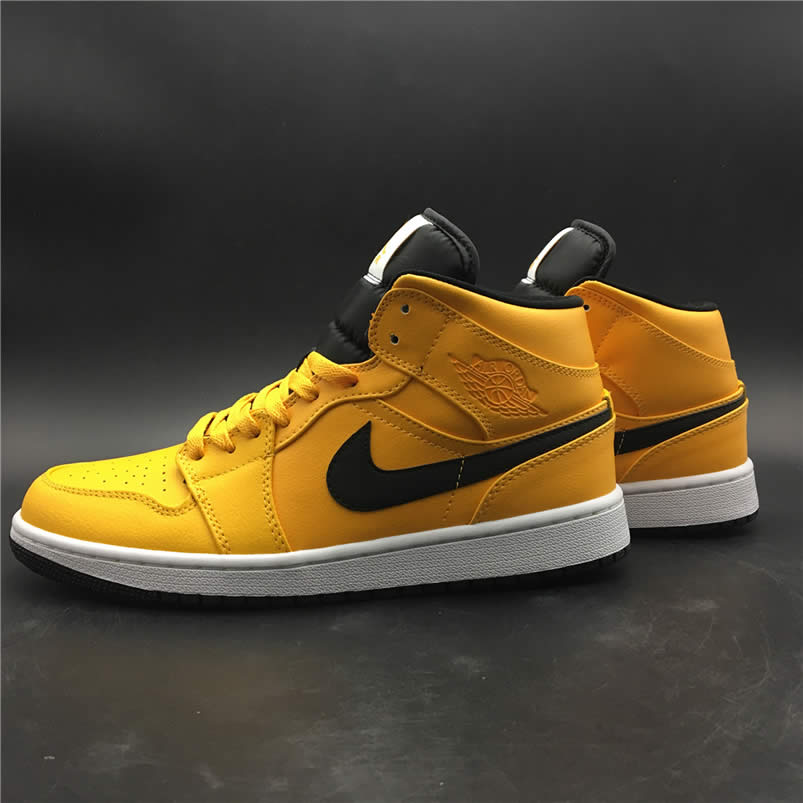 Air Jordan 1 Mid Shoes Taxi Yellow University Gold Aj1 554724 700 (2) - www.newkick.org