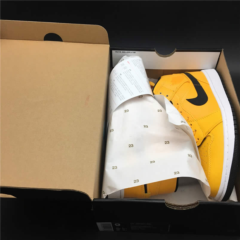 Air Jordan 1 Mid Shoes Taxi Yellow University Gold Aj1 554724 700 (7) - www.newkick.org