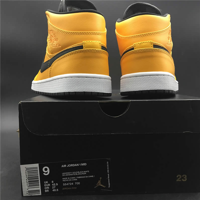 Air Jordan 1 Mid Shoes Taxi Yellow University Gold Aj1 554724 700 (8) - www.newkick.org