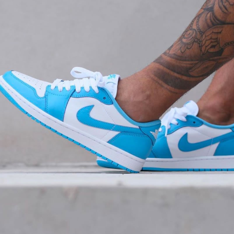 Nike Sb Air Jordan 1 Low Unc Blue On Feet (2) - www.newkick.org