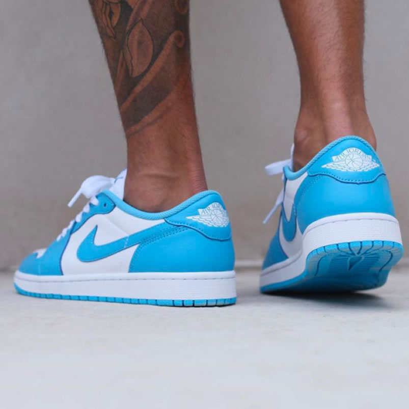 Nike Sb Air Jordan 1 Low Unc Blue On Feet (3) - www.newkick.org