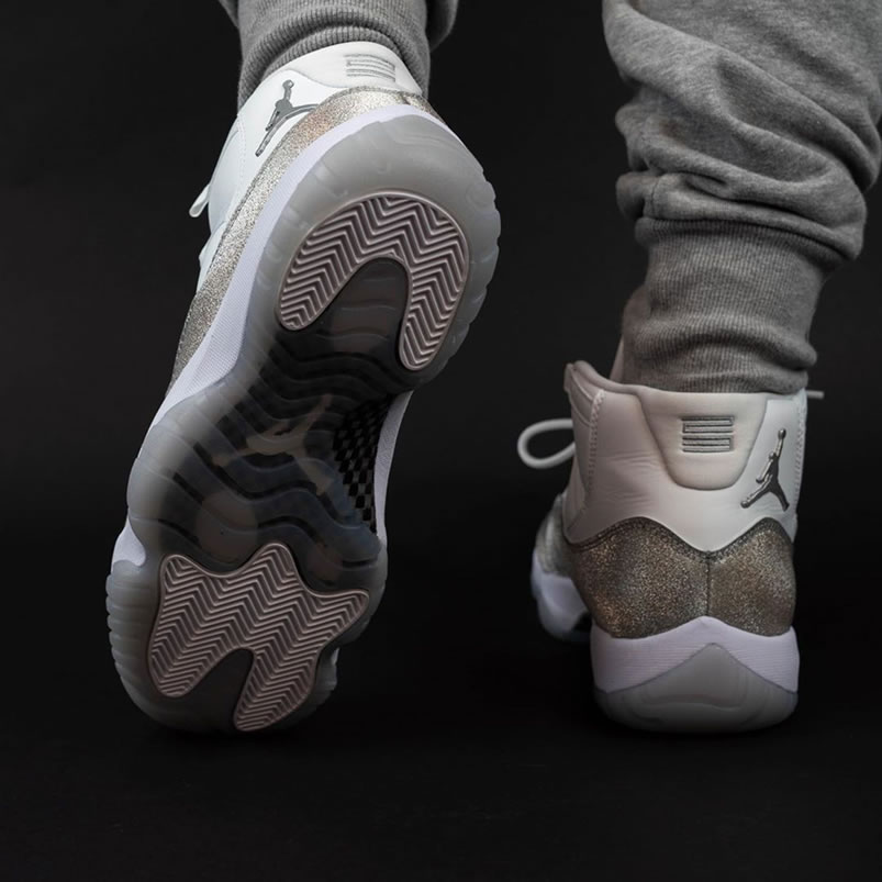 Air Jordan 11 Retro Wmns Metallic Silver Vast Grey On Feet Ar0715 100 (6) - www.newkick.org