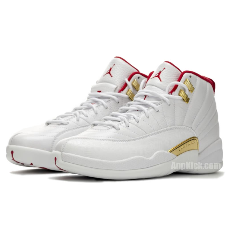 Air Jordan 12 Fiba 2019 White University Red Gold 130690 107 (1) - www.newkick.org