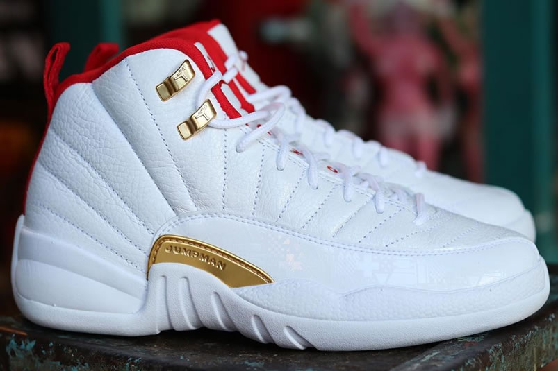 Air Jordan 12 Fiba 2019 White University Red Gold 130690 107 (6) - www.newkick.org