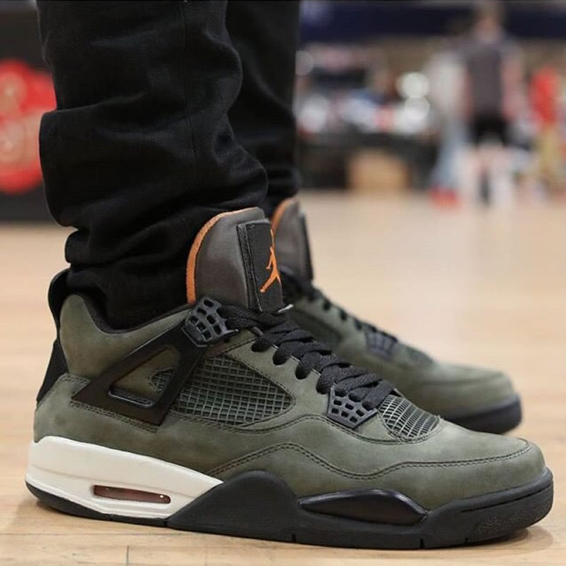 Undefeated Air Jordan 4 Retro Jordan Iv Undftd Deep Green On Feet Jbm351 M1 (1) - www.newkick.org
