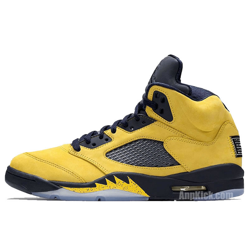Air Jordan 5 Sp Yellow Michigan 2019 Inspire Cq9541 704 (1) - www.newkick.org