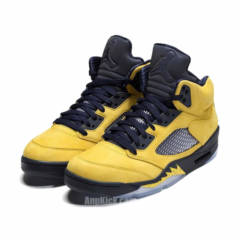 Air Jordan 5 Sp Yellow Michigan 2019 Inspire Cq9541 704 (3) - www.newkick.org