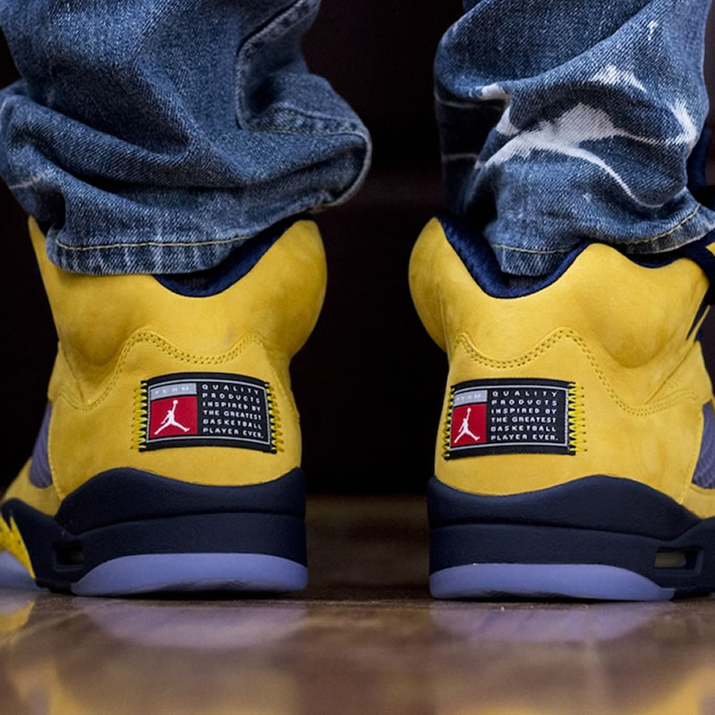 Air Jordan 5 Sp Yellow Michigan 2019 Inspire On Feet Cq9541 704 (2) - www.newkick.org
