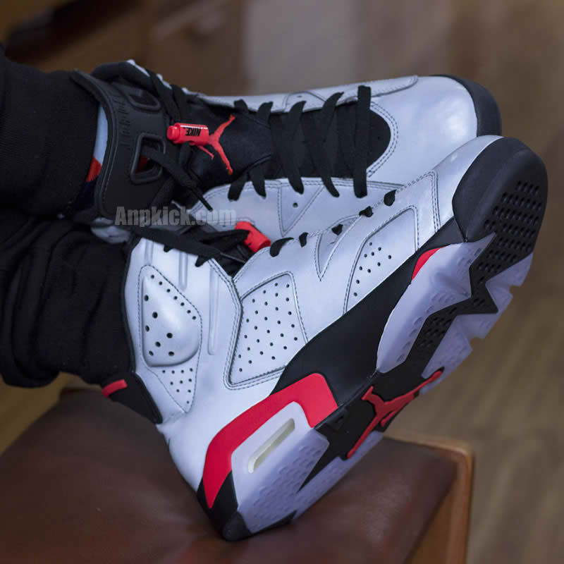 Air Jordan 6 Jsp 3m Reflective Silver Bugs Bunny Infrared Ci4072 001 On Feet (2) - www.newkick.org