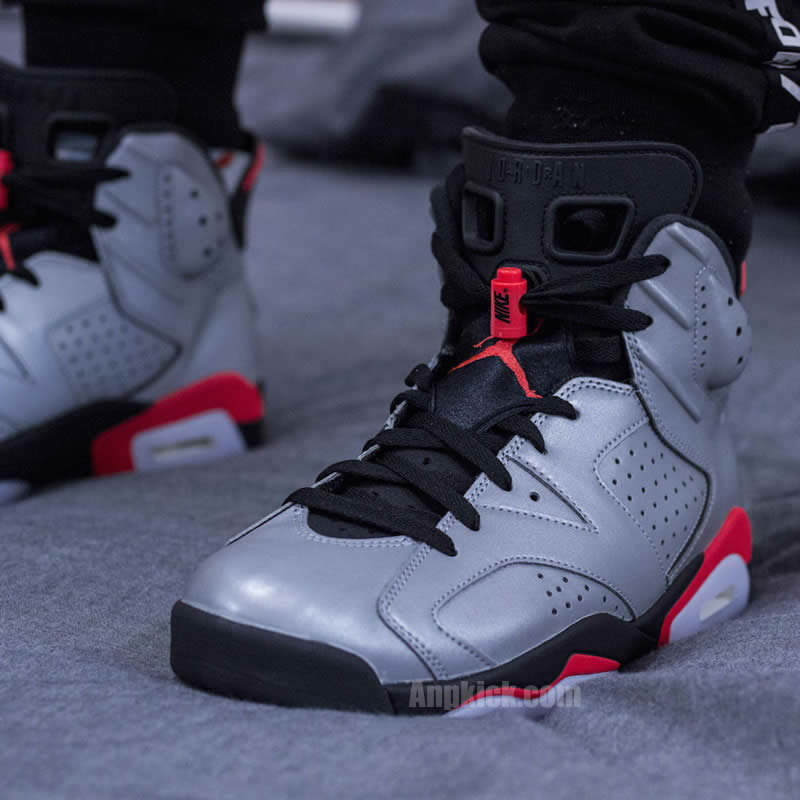 Air Jordan 6 Jsp 3m Reflective Silver Bugs Bunny Infrared Ci4072 001 On Feet (3) - www.newkick.org