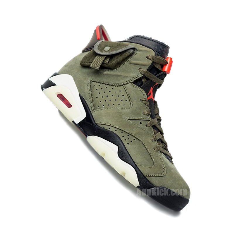 Travis Scott Air Jordan 6 Olive Cactus Jack For Sale Cn1084 200 (3) - www.newkick.org