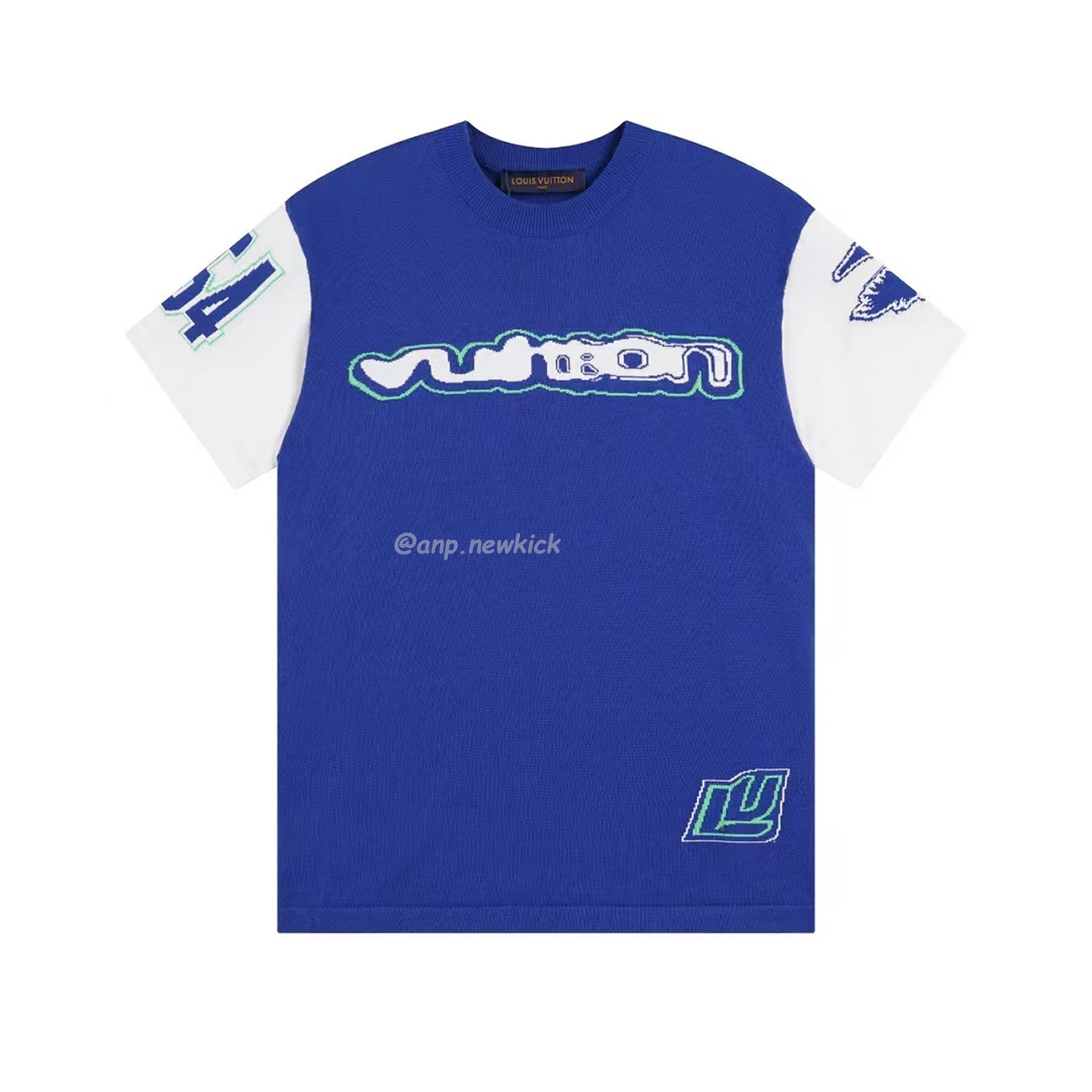 Louis Vuitton Short Sleeved Cotton Intarsia Crewneck 1abxyr (1) - www.newkick.org