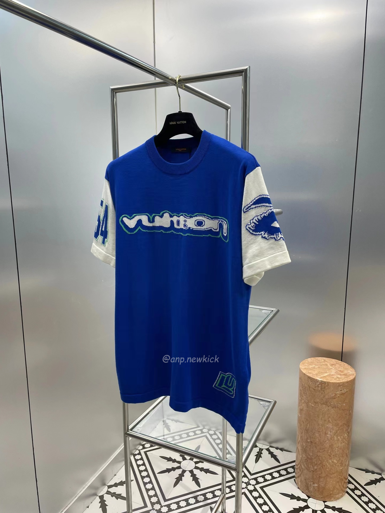 Louis Vuitton Short Sleeved Cotton Intarsia Crewneck 1abxyr (4) - www.newkick.org