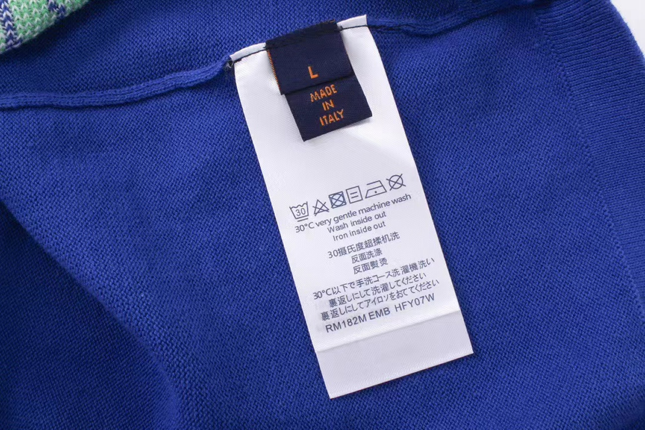 Louis Vuitton Short Sleeved Cotton Intarsia Crewneck 1abxyr (2) - www.newkick.org