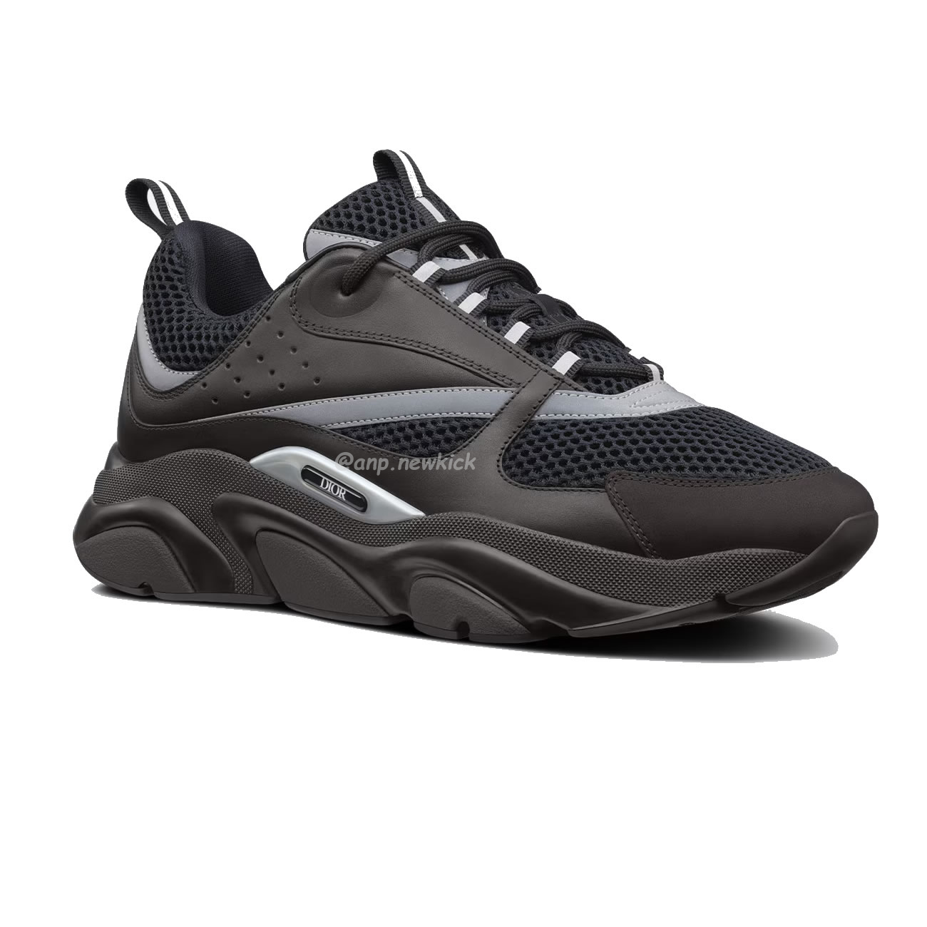 Dior B22 Sneaker Black Technical Mesh And Smooth Calfskin (2) - www.newkick.org