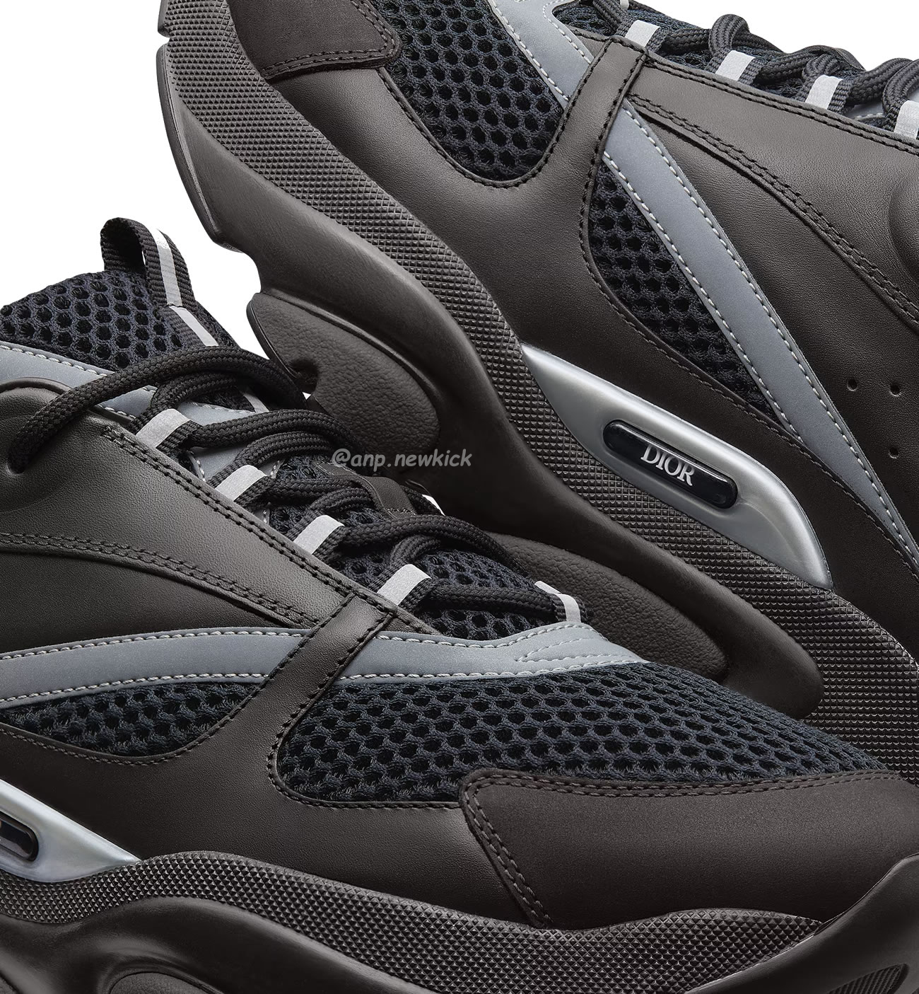 Dior B22 Sneaker Black Technical Mesh And Smooth Calfskin (4) - www.newkick.org