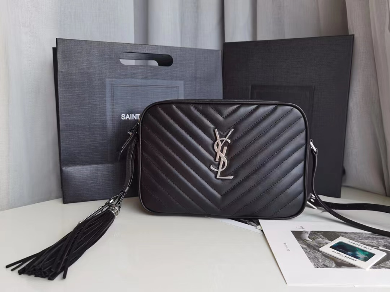 Saint Laurent Lou Crossbody Bag Quilted Black 612544dv7041242 (1) - www.newkick.org
