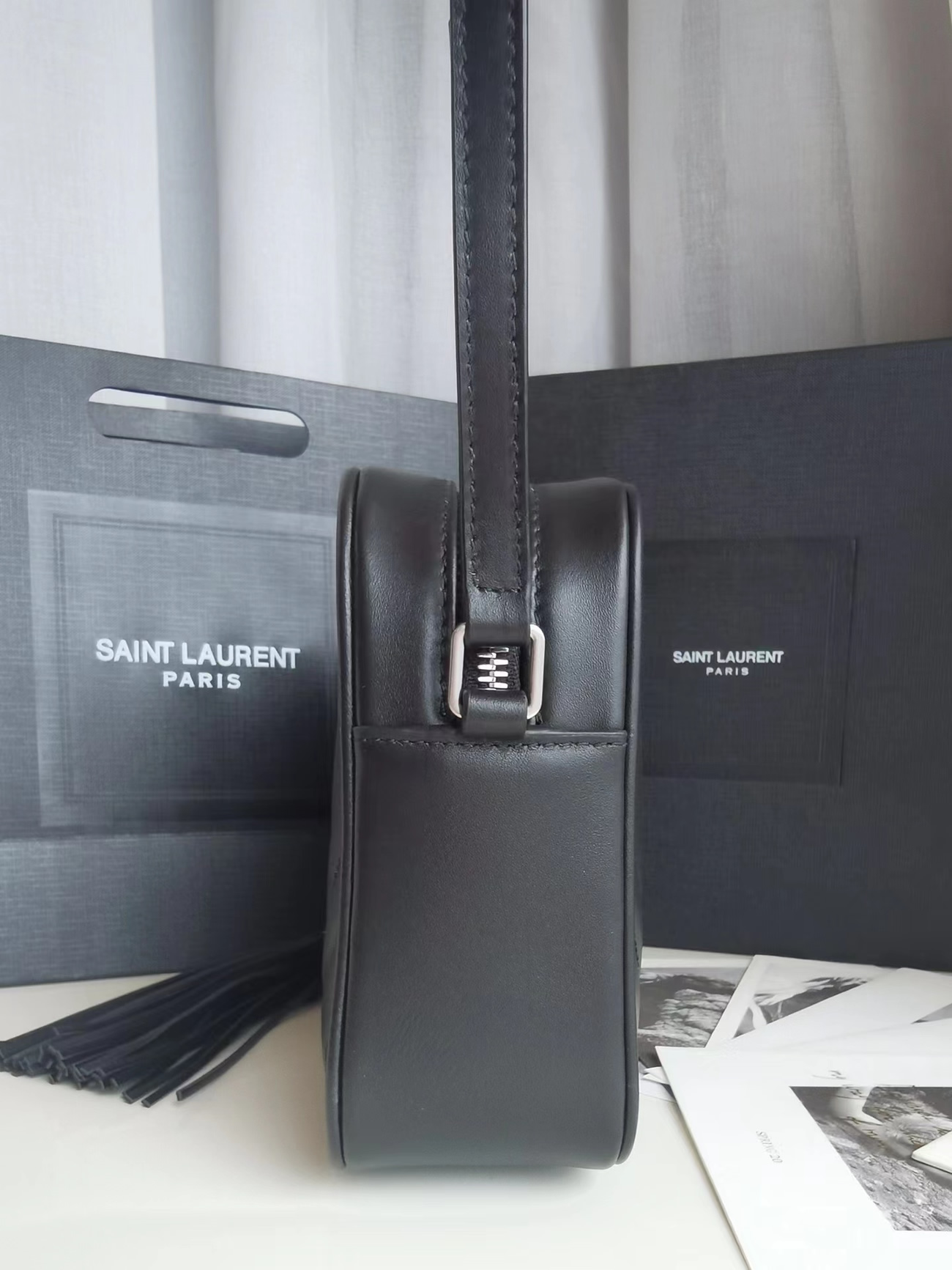 Saint Laurent Lou Crossbody Bag Quilted Black 612544dv7041242 (2) - www.newkick.org
