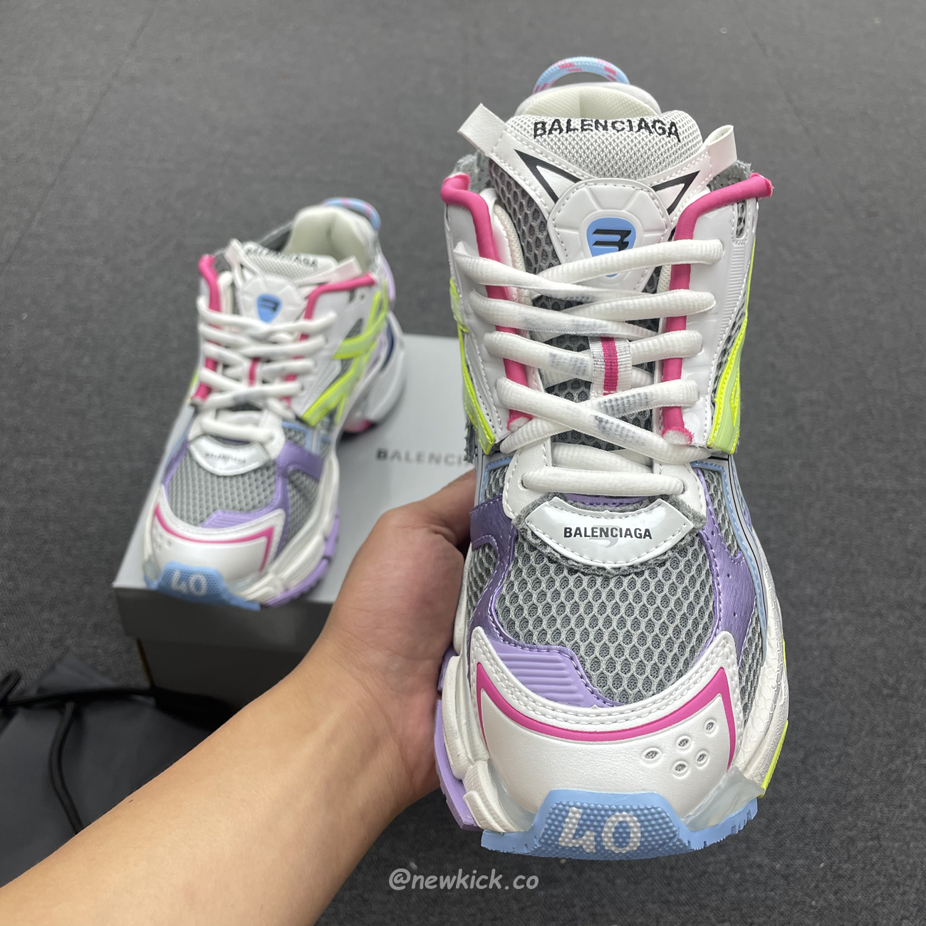 Balenciaga Runner Leather Free Grey Light Purple Neon Yellow White 677403w3rbp1745 (12) - www.newkick.org Balenciaga Runner Leather Free Grey Light Purple Neon Yellow White 677403w3rbp1745 (12) - www.newkick.org