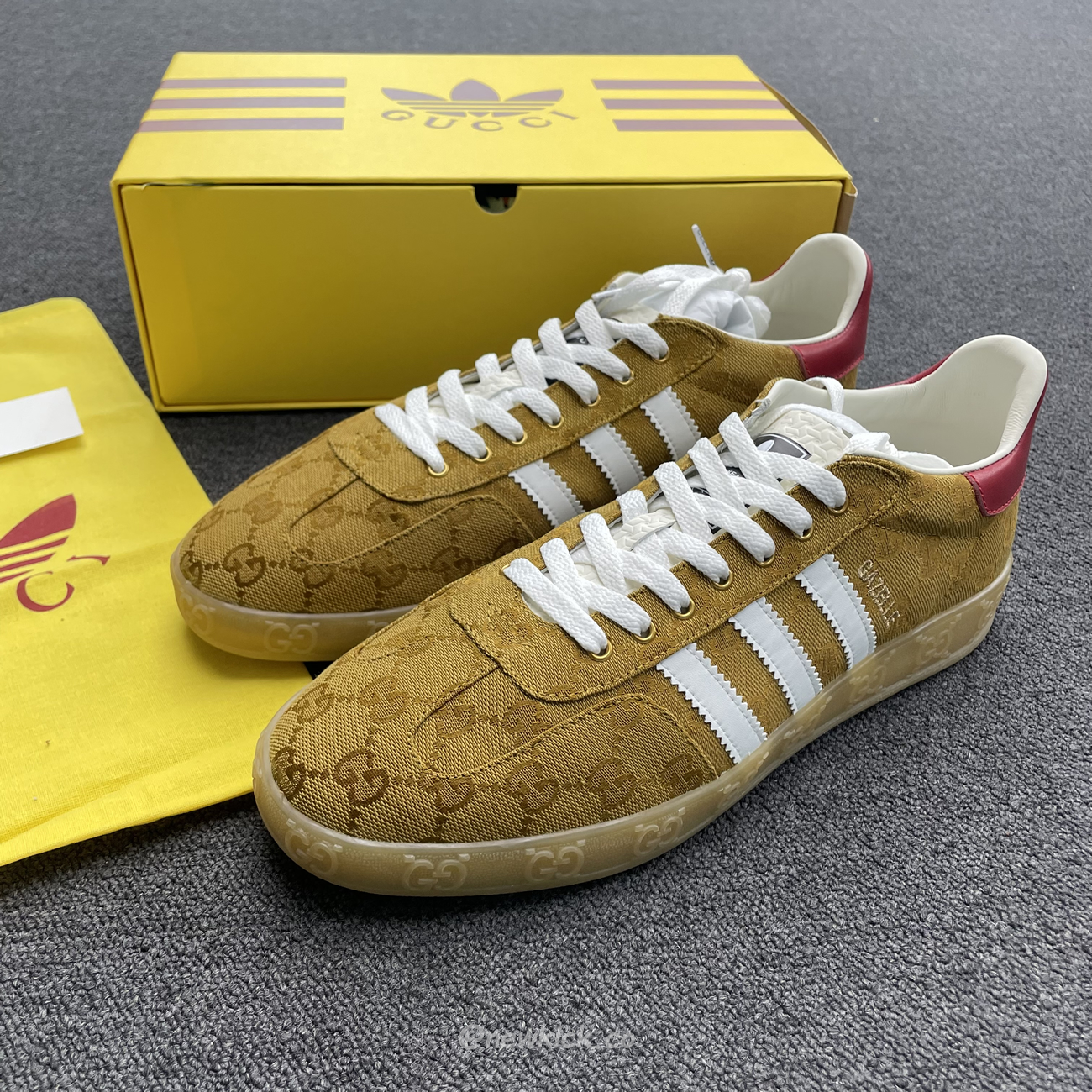 Adidas Gazelle Gucci Original Gg Beige Brown 707868 Uwv20 7162 (11) - www.newkick.org