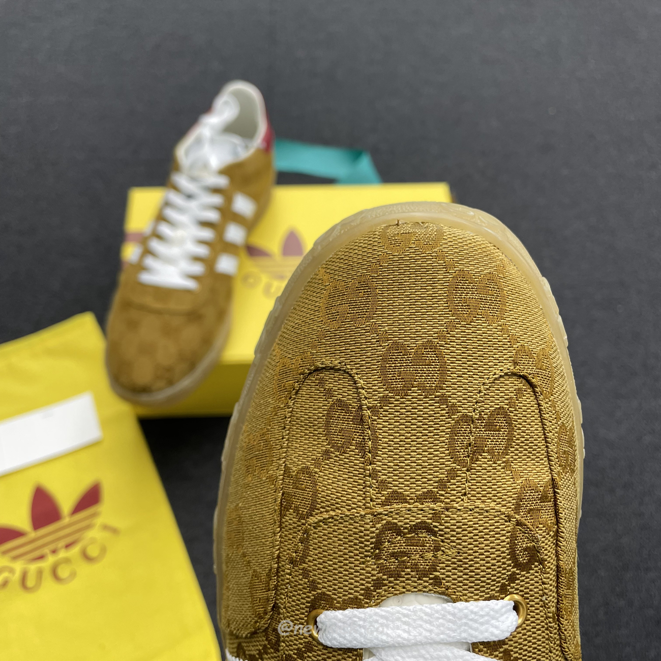 Adidas Gazelle Gucci Original Gg Beige Brown 707868 Uwv20 7162 (12) - www.newkick.org