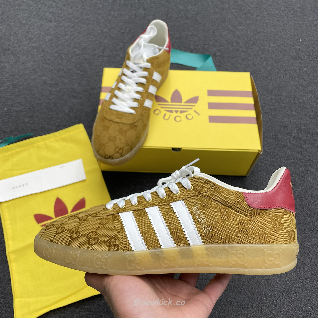 Adidas Gazelle Gucci Original Gg Beige Brown 707868 Uwv20 7162 (13) - www.newkick.org