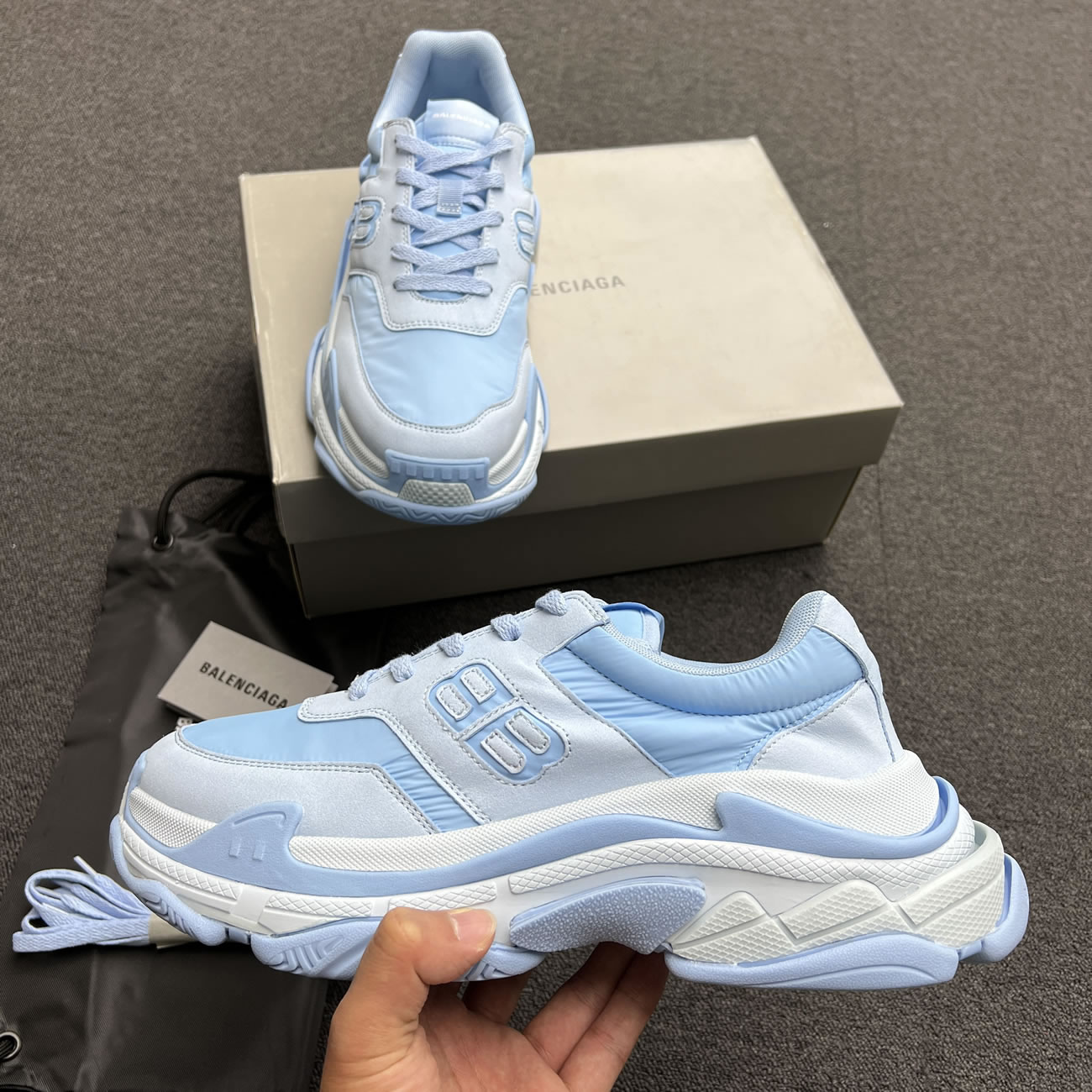 Balenciaga Triple S Nylon Black Bule 710157 W3cu1 1000 (13) - www.newkick.org Balenciaga Triple S Nylon Black Bule 710157 W3cu1 1000 (13) - www.newkick.org
