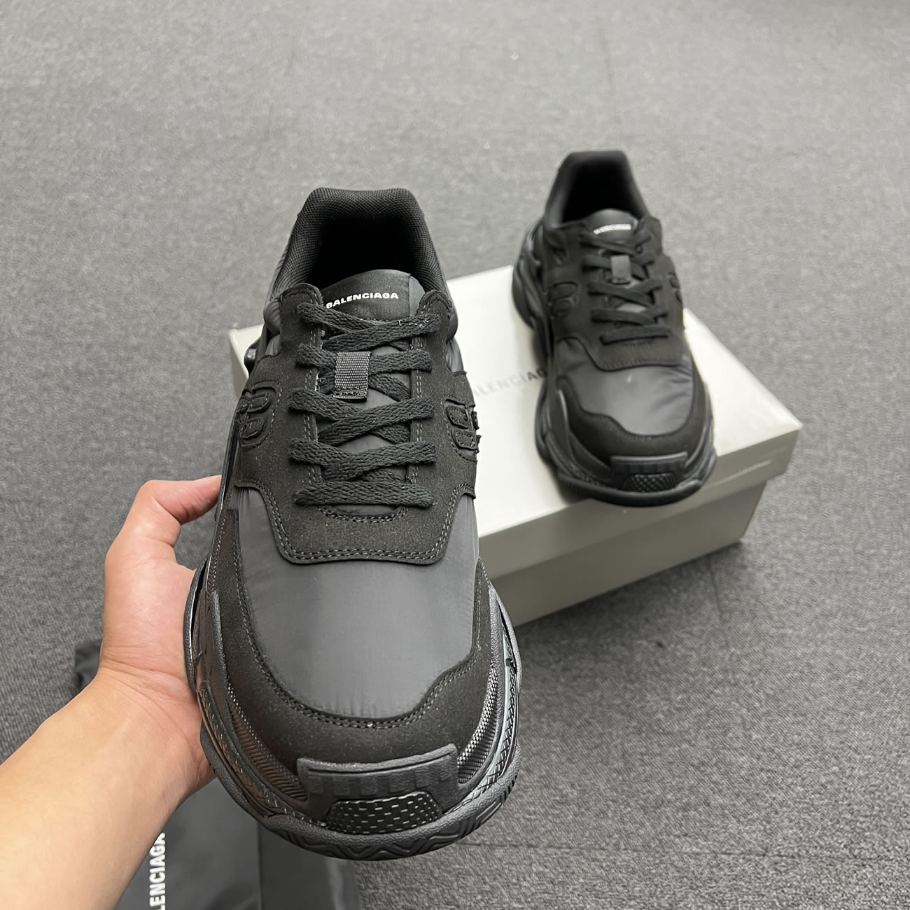 Balenciaga Triple S Nylon Black Bule 710157 W3cu1 1000 (16) - www.newkick.org Balenciaga Triple S Nylon Black Bule 710157 W3cu1 1000 (16) - www.newkick.org