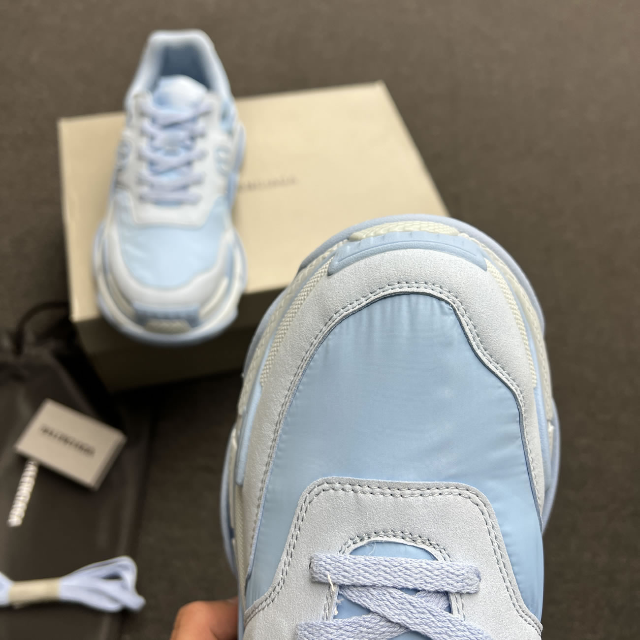 Balenciaga Triple S Nylon Black Bule 710157 W3cu1 1000 (7) - www.newkick.org Balenciaga Triple S Nylon Black Bule 710157 W3cu1 1000 (7) - www.newkick.org