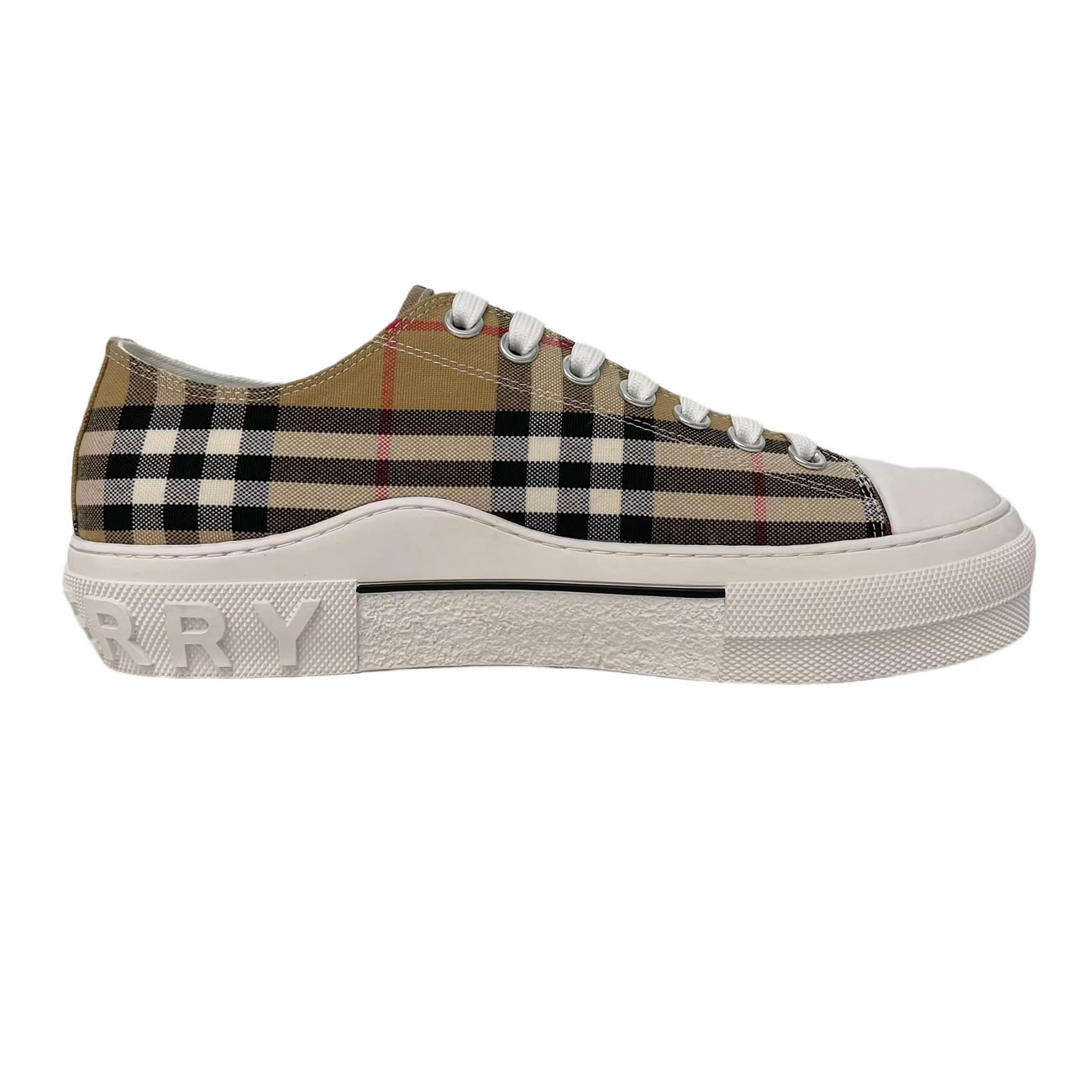 Burberry Vintage Check Cotton Sneakers Archive Beige White W 80505061 (11) - www.newkick.org Burberry Vintage Check Cotton Sneakers Archive Beige White W 80505061 (11) - www.newkick.org