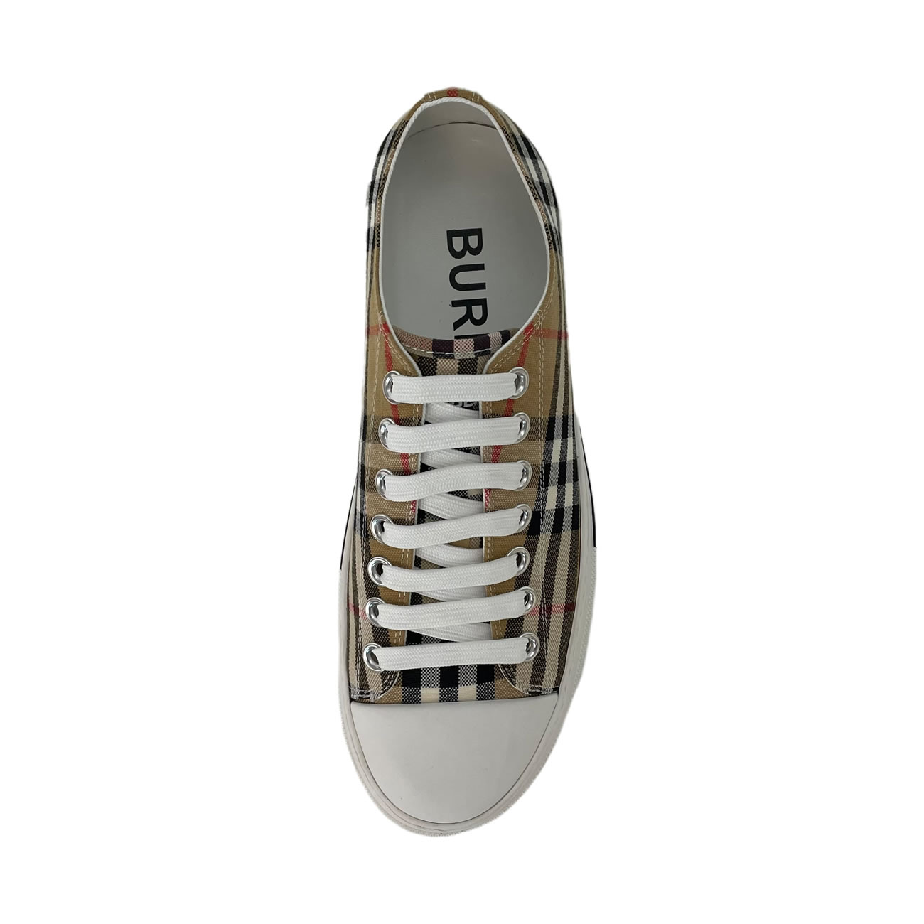 Burberry Vintage Check Cotton Sneakers Archive Beige White W 80505061 (9) - www.newkick.org