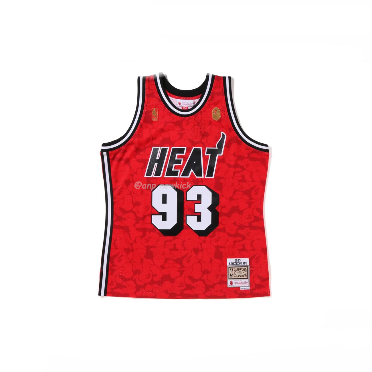 A Bathing Ape X Mitchell Ness New Jersey Nets Jersey Black Red Blue (2) - www.newkick.org