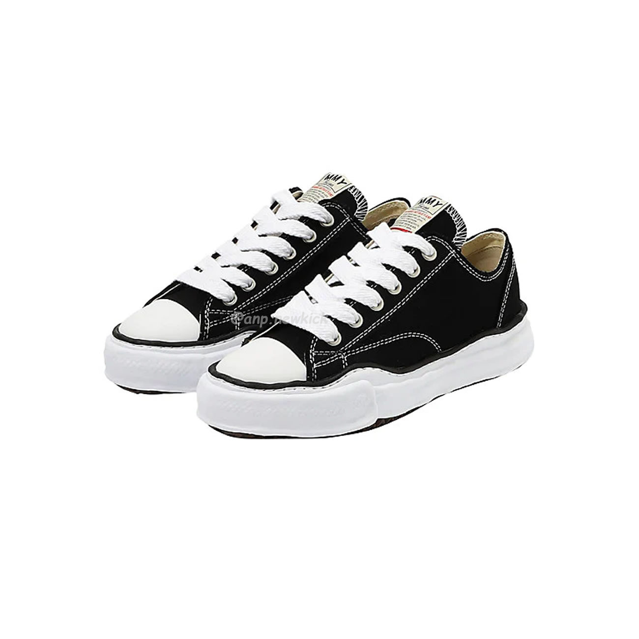 Maison Mihara Yasuhiro Peterson Low Canvas Black A01fw702 (2) - www.newkick.org