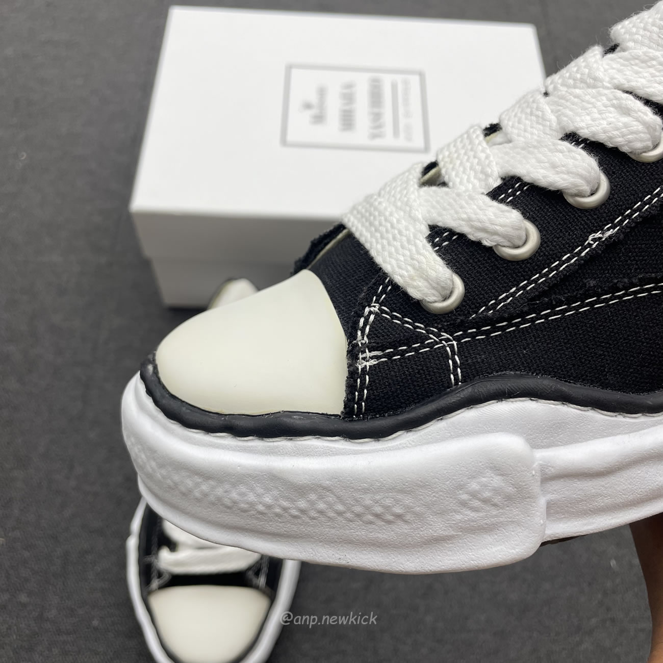Maison Mihara Yasuhiro Peterson Low Canvas Black A01fw702 (6) - www.newkick.org