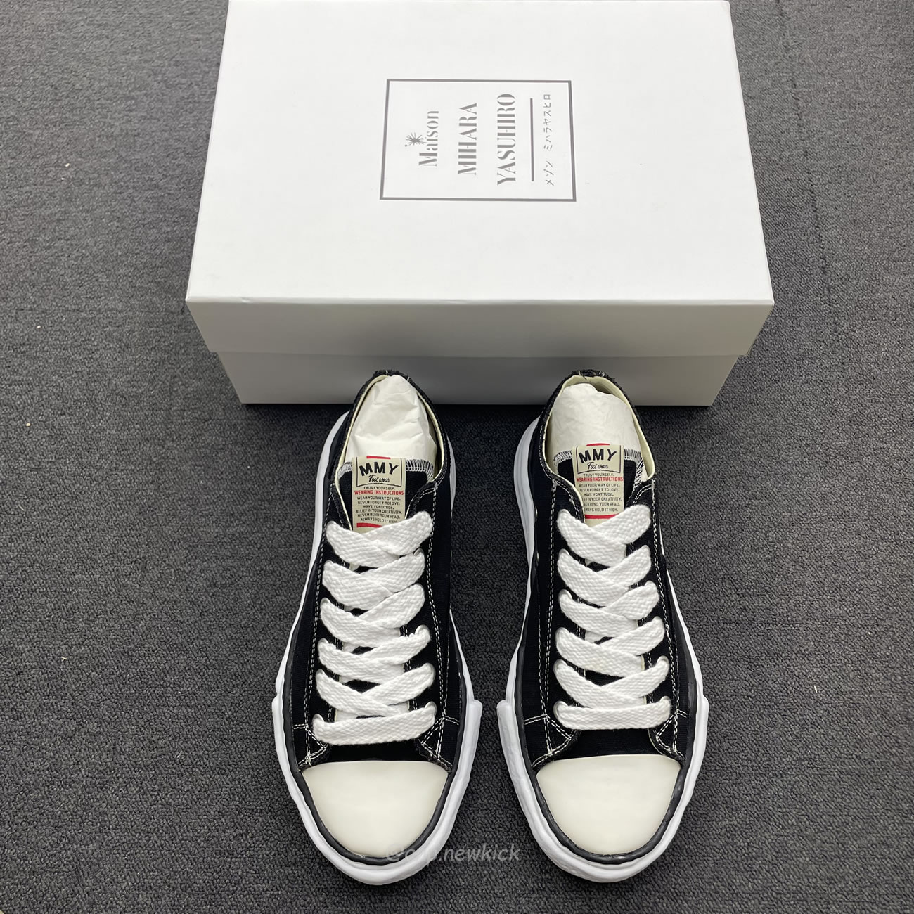 Maison Mihara Yasuhiro Peterson Low Canvas Black A01fw702 (9) - www.newkick.org