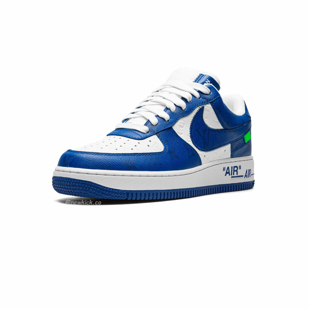 Louis Vuitton Nike Air Force 1 Low By Virgil Abloh White Green Royal (14) - www.newkick.org