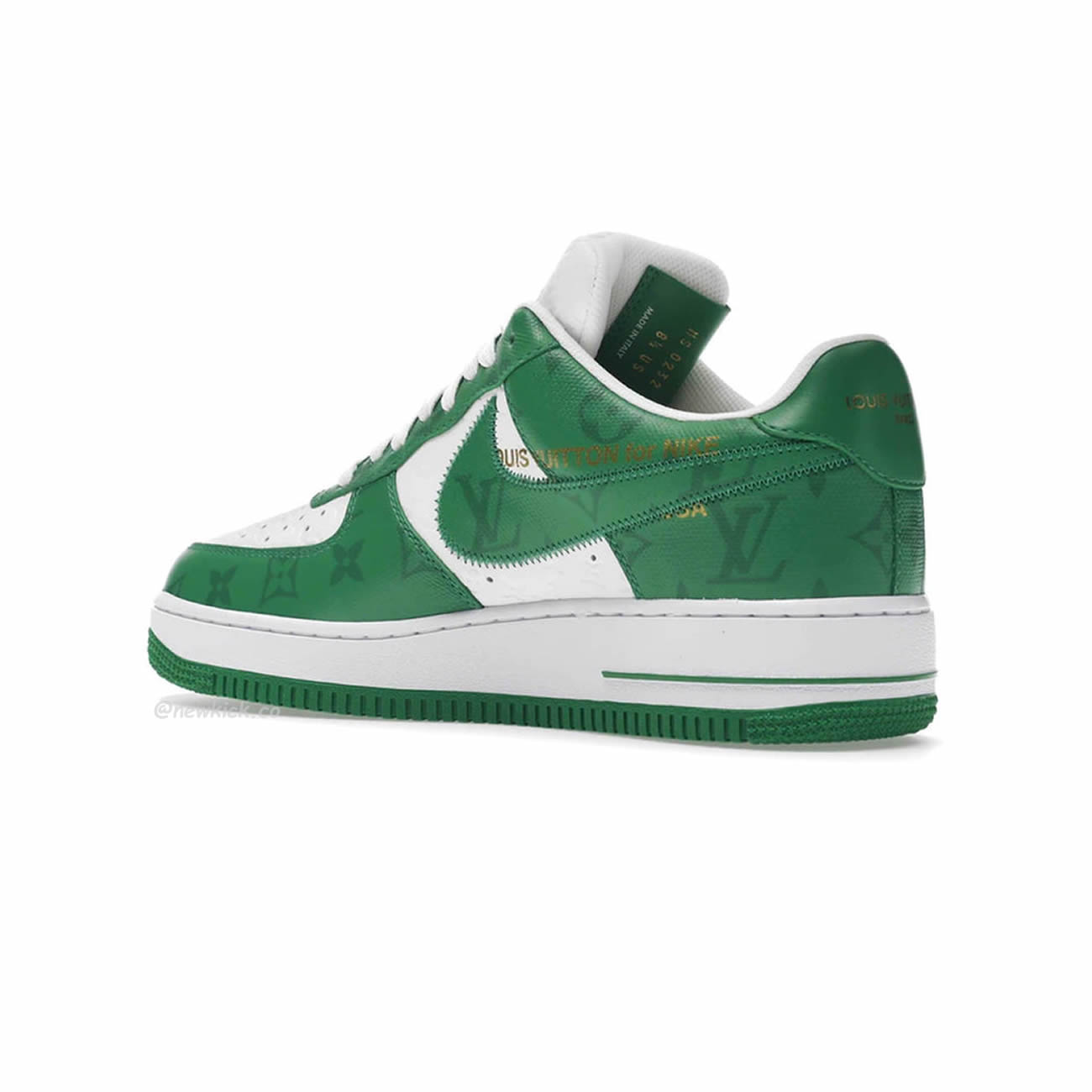 Louis Vuitton Nike Air Force 1 Low By Virgil Abloh White Green Royal (22) - www.newkick.org