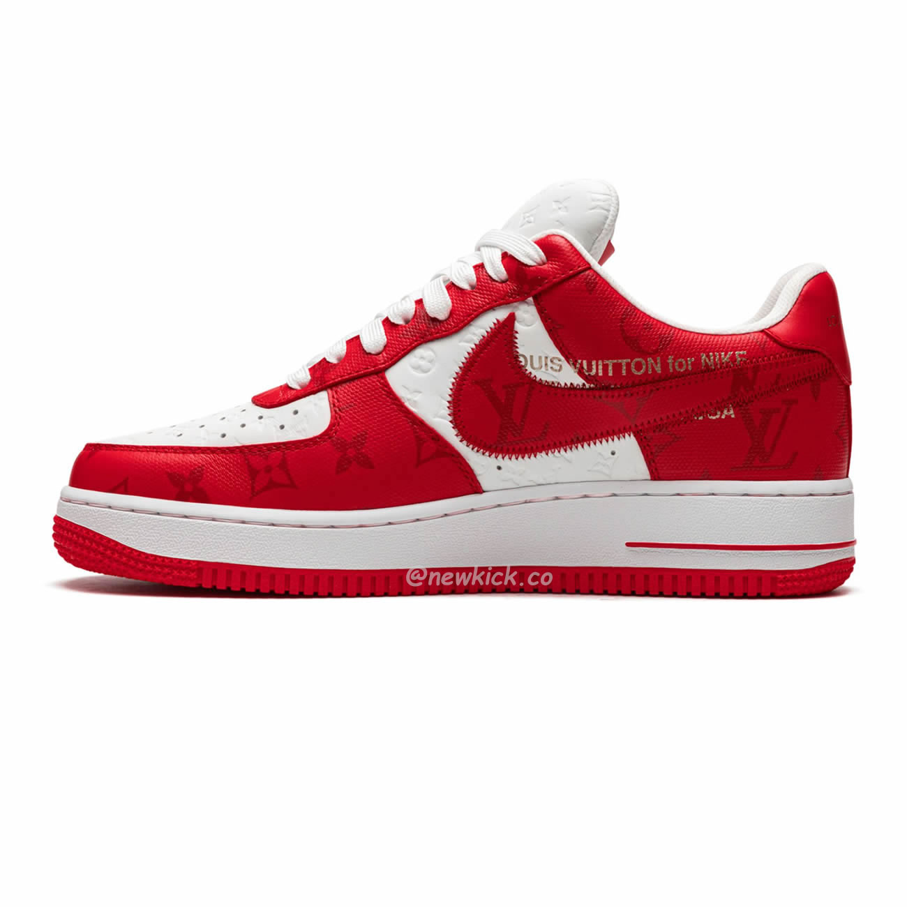Louis Vuitton Nike Air Force 1 Low By Virgil Abloh White Green Royal (39) - www.newkick.org