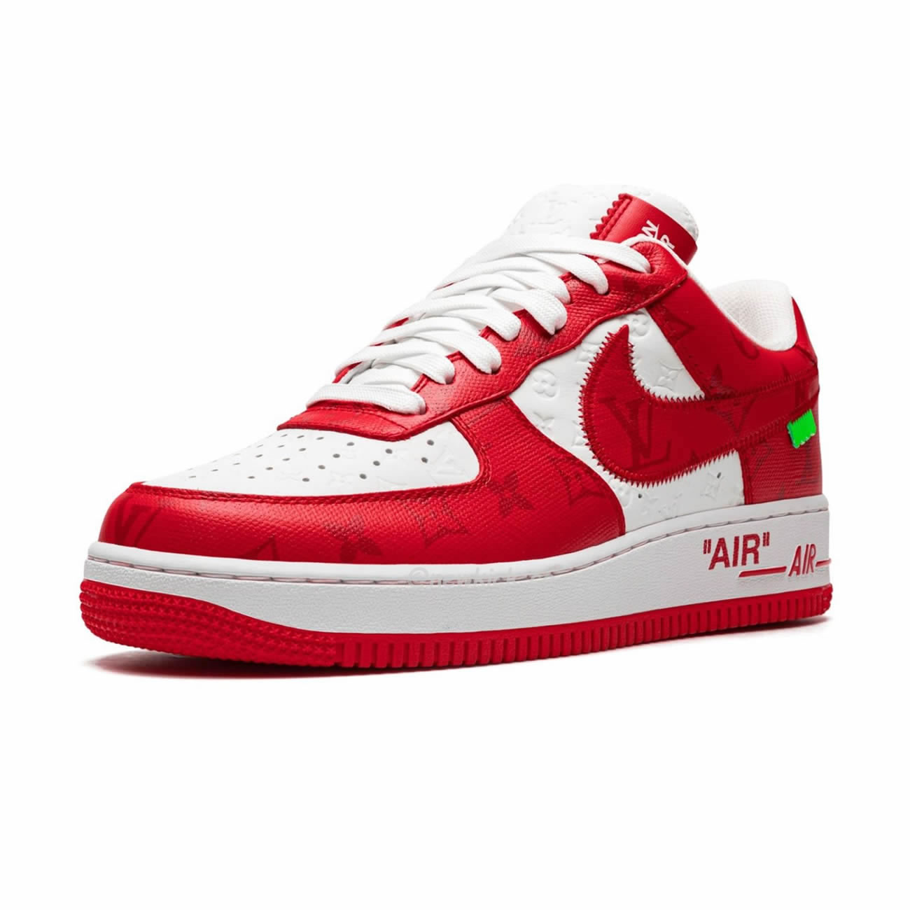 Louis Vuitton Nike Air Force 1 Low By Virgil Abloh White Green Royal (40) - www.newkick.org