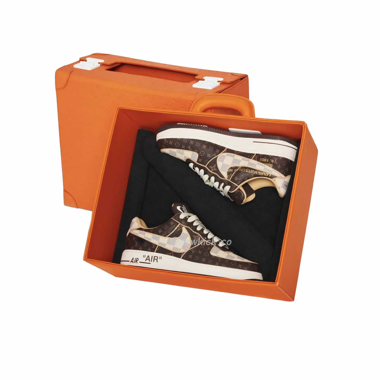 Nike Air Force 1 Low Louis Vuitton Monogram Brown Damier Azur (4) - www.newkick.org