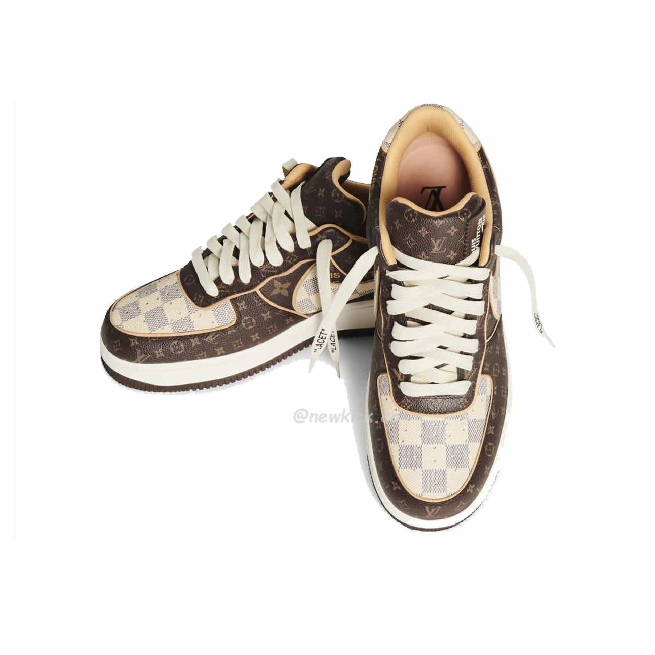 Nike Air Force 1 Low Louis Vuitton Monogram Brown Damier Azur (7) - www.newkick.org