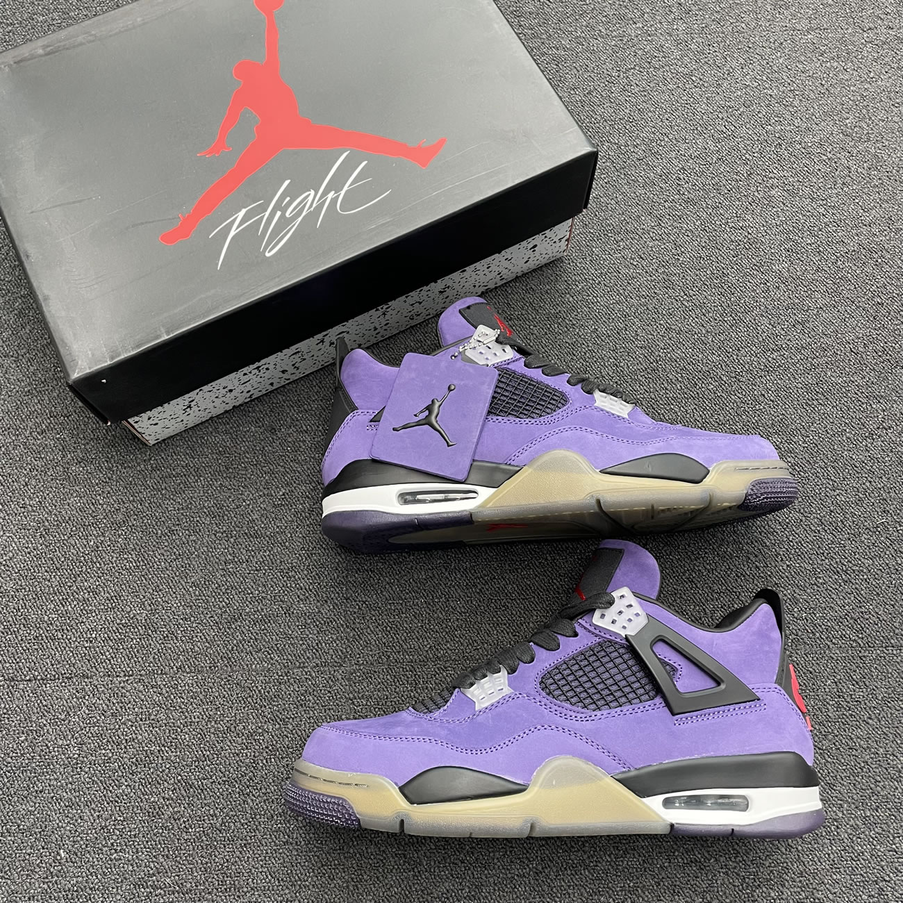Travis Scott X Air Jordan 4 Retro Purple Aj4 766302 (3) - www.newkick.org